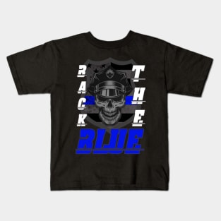 Back the Blue Shield Kids T-Shirt